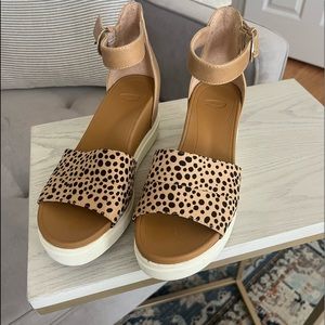 Adorable leopard wedge sandals.